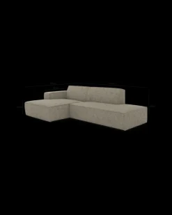 Espada hjørnesofa med chaiselong venstre og pufafslutning højre