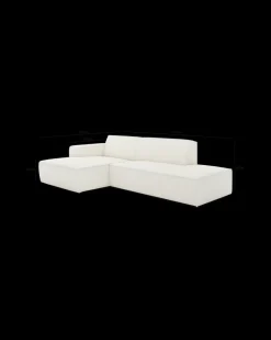 Espada hjørnesofa med chaiselong venstre og pufafslutning højre