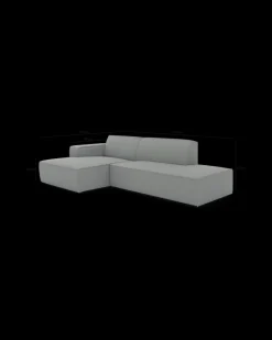 Espada hjørnesofa med chaiselong venstre og pufafslutning højre