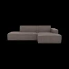 Espada hjørnesofa med chaiselong højre og pufafslutning venstre