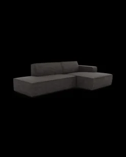 Espada hjørnesofa med chaiselong højre og pufafslutning venstre