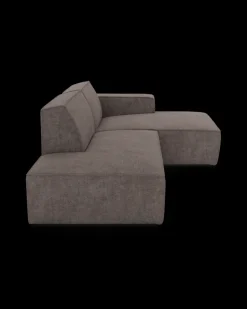 Espada hjørnesofa med chaiselong højre og pufafslutning venstre