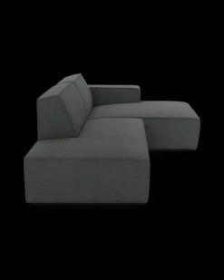 Espada hjørnesofa med chaiselong højre og pufafslutning venstre