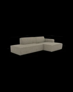 Espada hjørnesofa med chaiselong højre og pufafslutning venstre