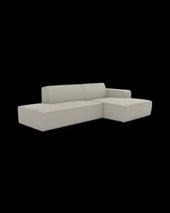 Espada hjørnesofa med chaiselong højre og pufafslutning venstre