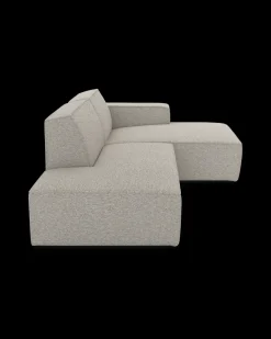 Espada hjørnesofa med chaiselong højre og pufafslutning venstre