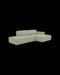 Espada hjørnesofa med chaiselong højre og pufafslutning venstre