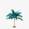 Feather palm bordlampe, petrol
