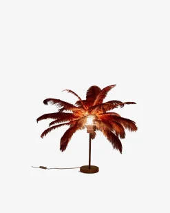 Feather palm bordlampe, rust