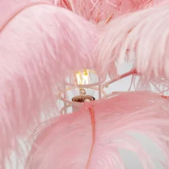 Feather palm gulvlampe, pink