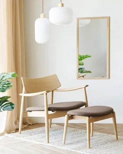 Frame loungestol, natur/brun