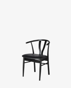 Freja spisebordsstol, sort lakeret