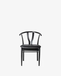 Freja spisebordsstol, sort lakeret