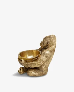 Gorilla m/skål, guld