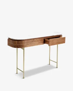 Grace konsolbord mango/ hvid marmor top