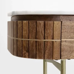 Grace konsolbord mango/ hvid marmor top