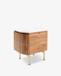 Grace sengebord, hvid marmor top