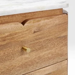 Grace sengebord, hvid marmor top