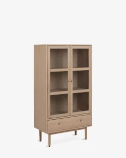 Hefe vitrine, eg hvidolieret