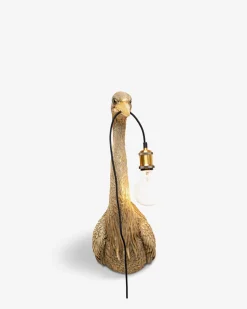 Hejre væglampe, guld