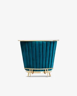 Hollywood bardisk, blå velour