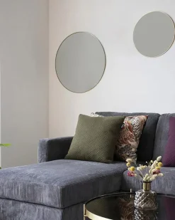 Jessi spejl, messing Ø.60cm