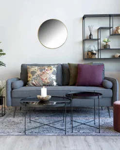 Jessi spejl, messing Ø.60cm