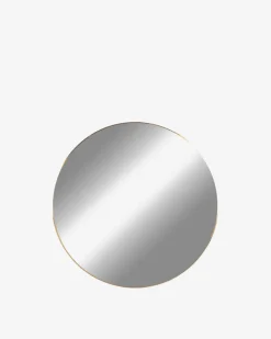 Jessi spejl, messing Ø.80cm