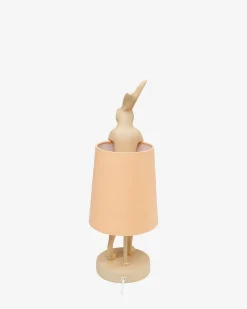 Kanin bordlampe peach/creme