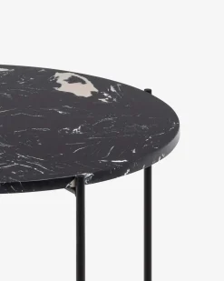 Light sofabord, sort marmor