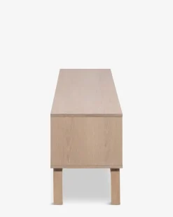 Linley tv-bord, hvidpigmenteret eg