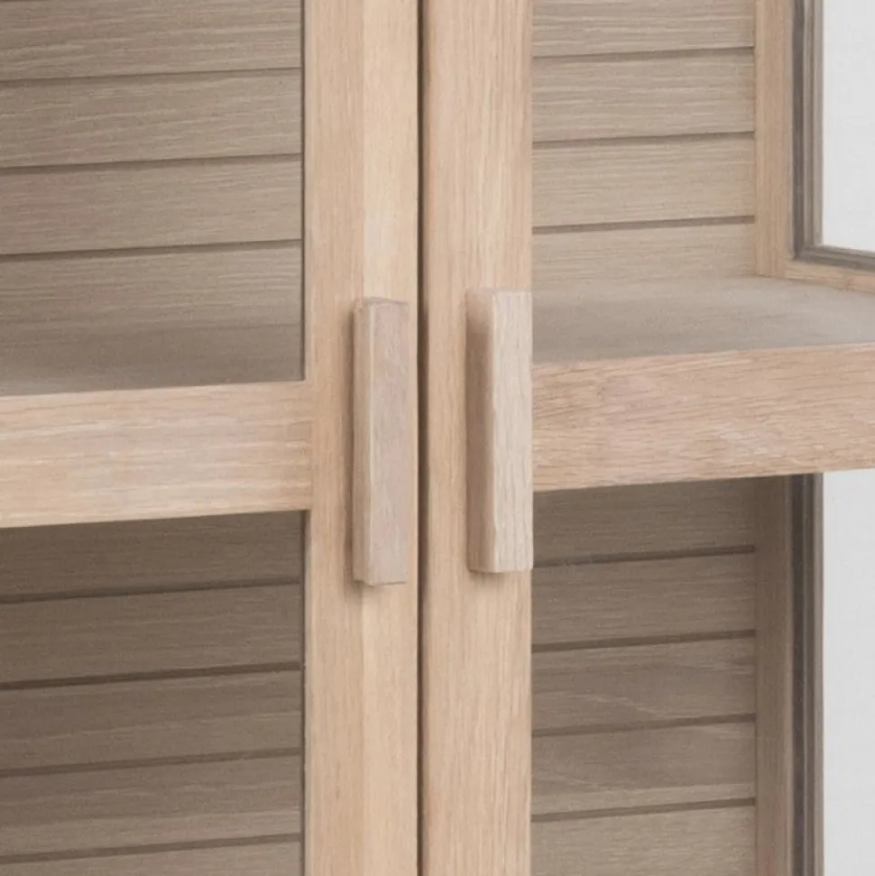 Linley vitrine, hvidpigmenteret eg