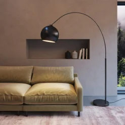 Lounge gulvlampe, sort