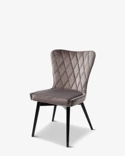 Marshall spisebordsstol, grå velour