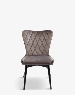 Marshall spisebordsstol, grå velour