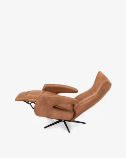 Masset lænestol m/indbygget fodskammel