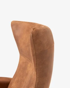 Masset lænestol m/indbygget fodskammel