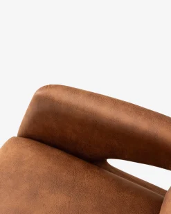 Masset lænestol m/indbygget fodskammel