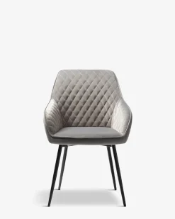 Milton spisebordsstol, grå velour