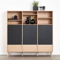 Mistral høj skænk, eg hvid pig/ antracit