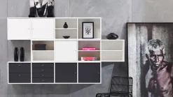 Mistral reol, hvid / antrasit