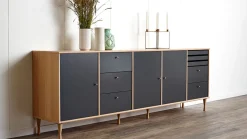 Mistral skænk, eg / antrasit