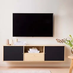 Mistral tv-bord, hvidpigm. eg