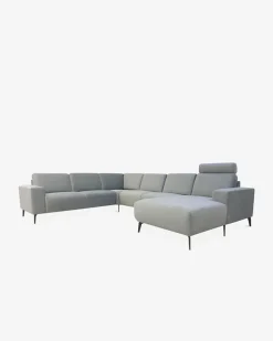 Modu byggesofa, lysegrå velour