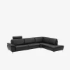 Modu hjørnesofa m/open end højre, sort læder