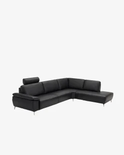 Modu hjørnesofa m/open end højre, sort læder