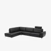 Modu hjørnesofa m/open end venstre, sort læder