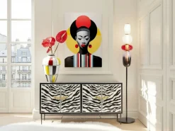 Muse retro lady red glas galleri