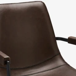 Nava spisebordsstol m/armlæn, mørkebrun