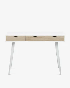 Neptun skrivebord hvid/eg